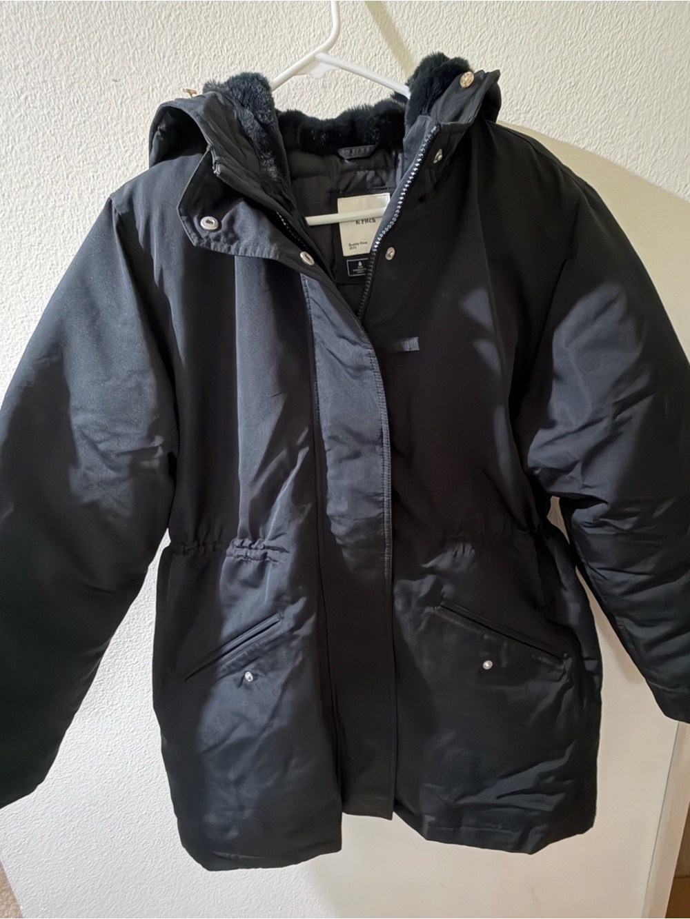 Abercrombie & Fitch Black Hooded Puffer Parka